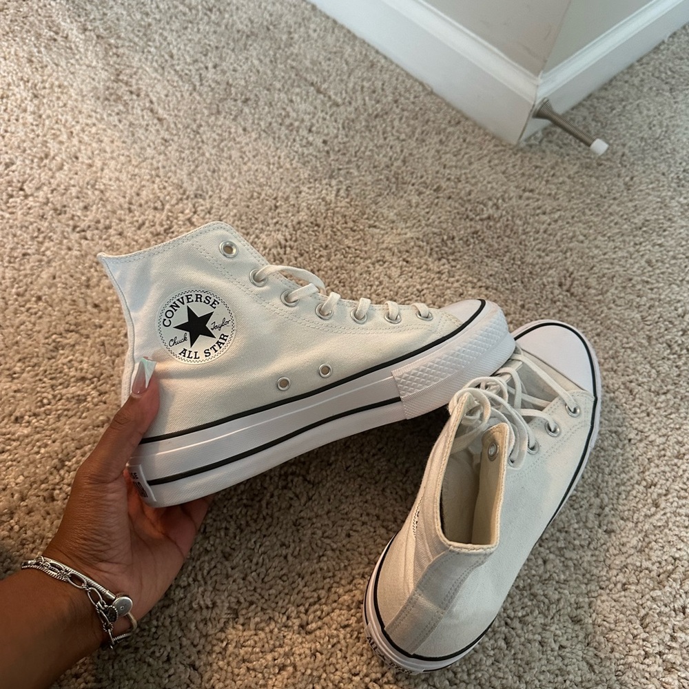 Converse All Star White Canvas High-Tops